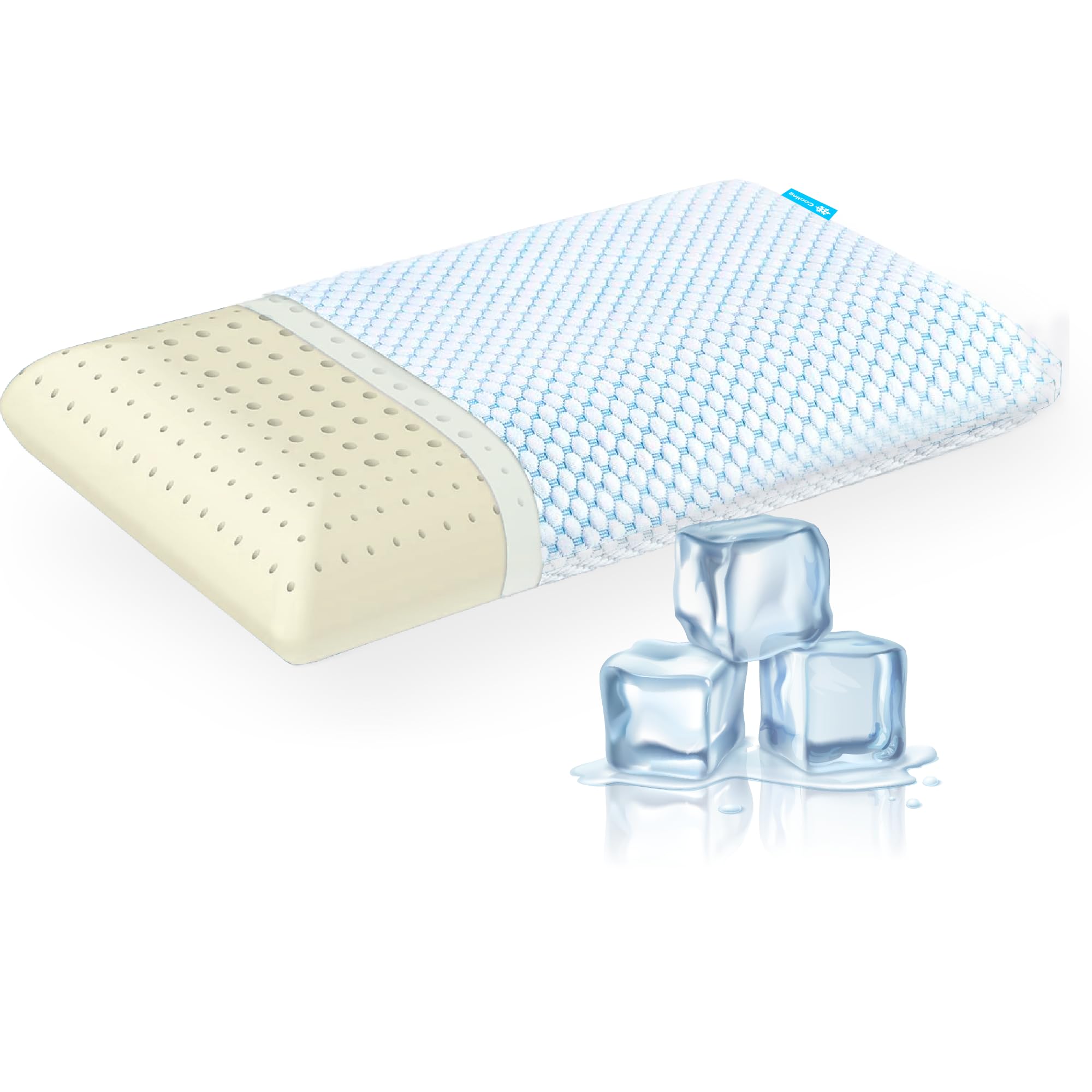 SKYCARE Zenith Standard Memory Foam Pillow Dual-Sided Design with Cooling Side for Temperature Regulation Comfort Hypoallergenic Anti-Dust Mite