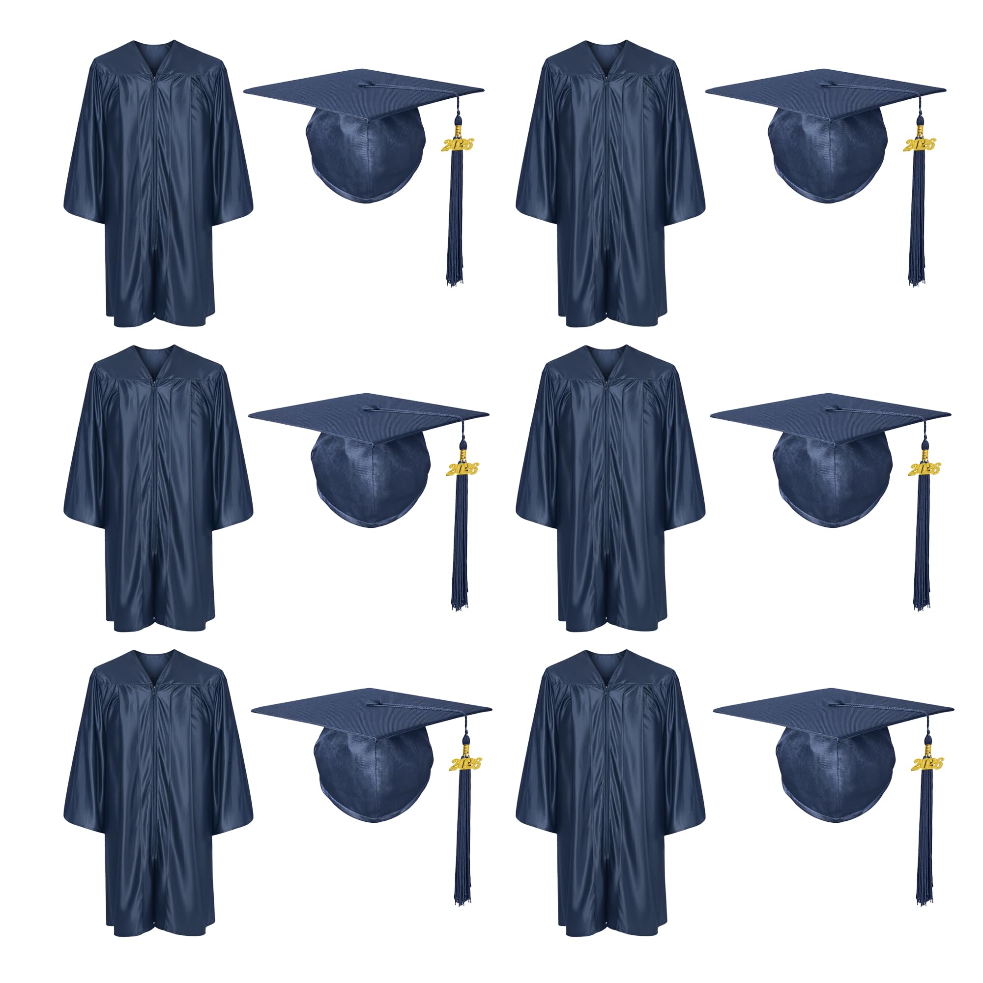 Shiny Preschool Kindergarten Graduation Cap Gown Set for Kids With 2026 2025 Tassel Charm