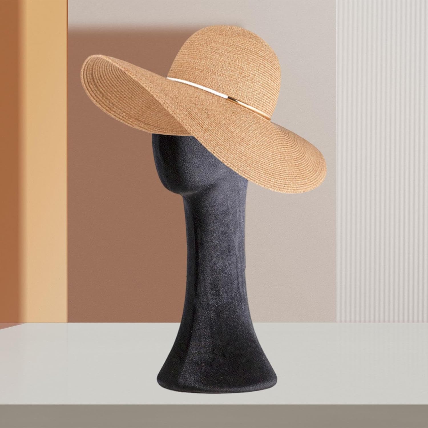 Mannequin Head Model Wig Head Stable Prop Multifunctional, Wig Holder, Hat Display Stand for Headband Necklace Cap Headdress , Style B