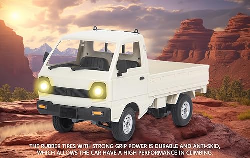 Miniatura 6 de LEOSO WPL D12 Camión RC 110 RC Rastreador 2.4G Coches RC de Derrape Pickup con 3 piezas de Batería Mejorada de 1200mah Control Remoto Camión