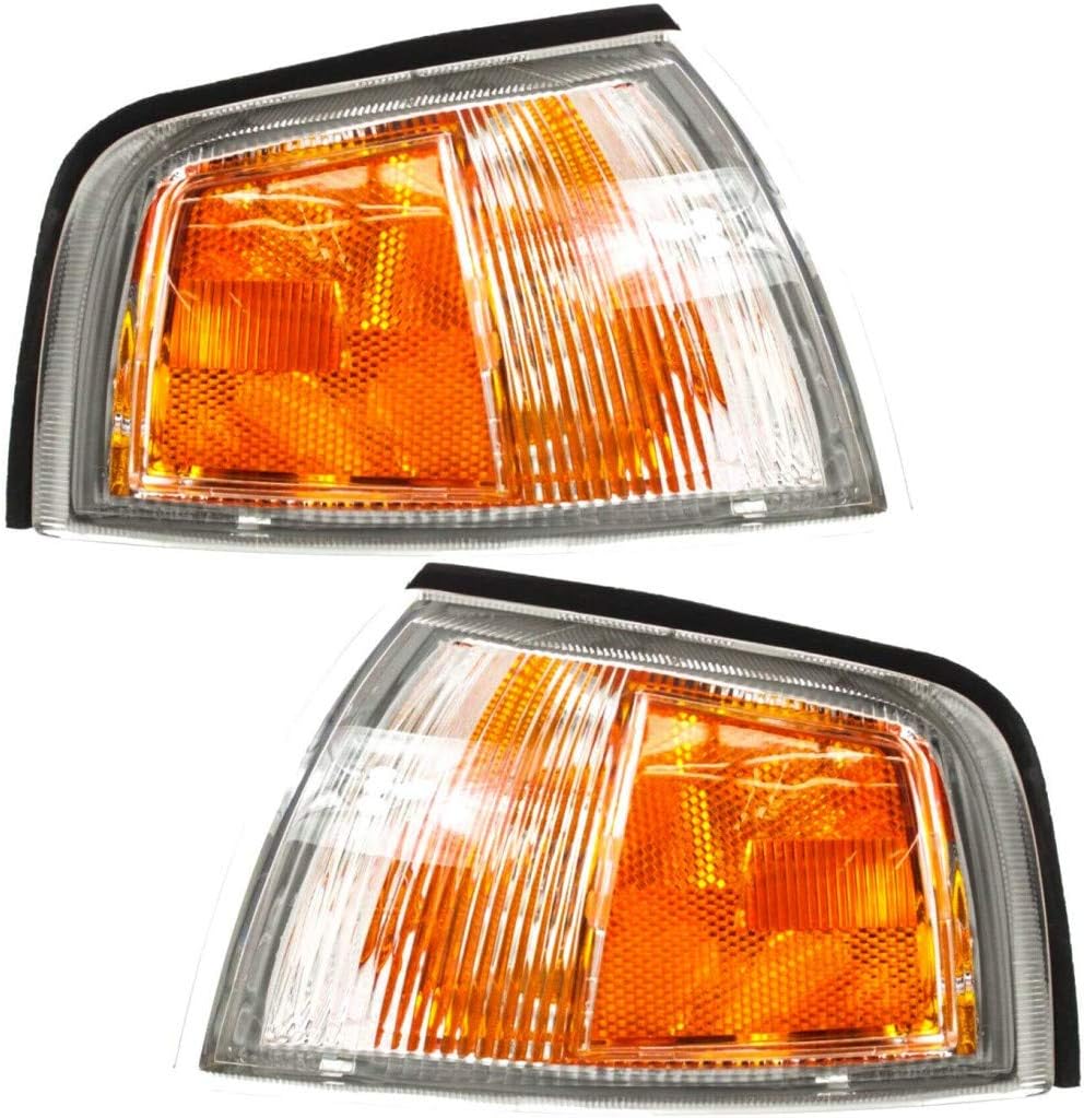 KarParts360 For 1997 98 99 00 01 2002 Mitsubishi Mirage Pair Park/Signal Light Driver and Passenger Side For Coupe; Park/Signal Combo MI2520108 MI2521108 For MR296303 MR296304