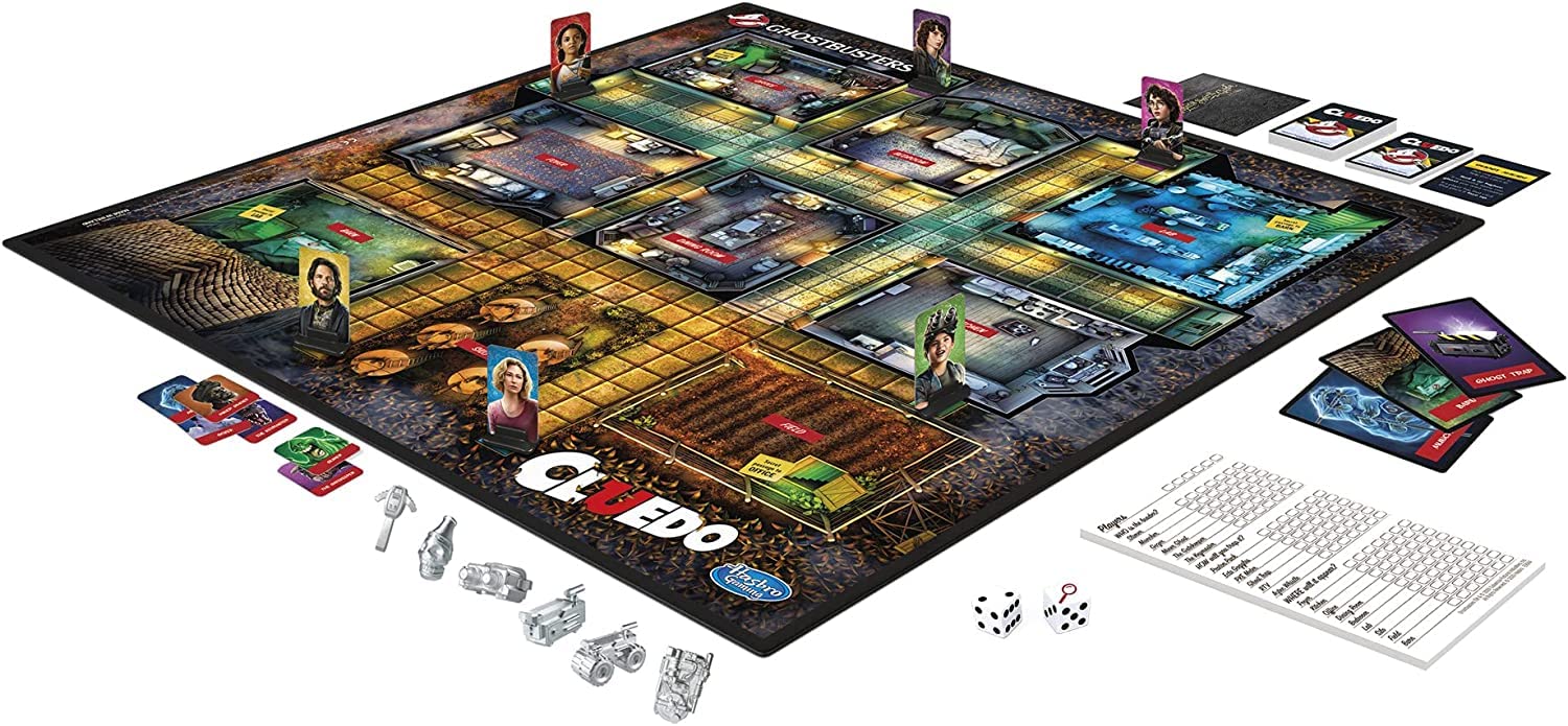 Hasbro Gaming Cluedo, Ghostbusters Edition, juego de mesa, para niños y niñas a partir de 8 años, inspirado en la película, para 2 a 6 jugadores