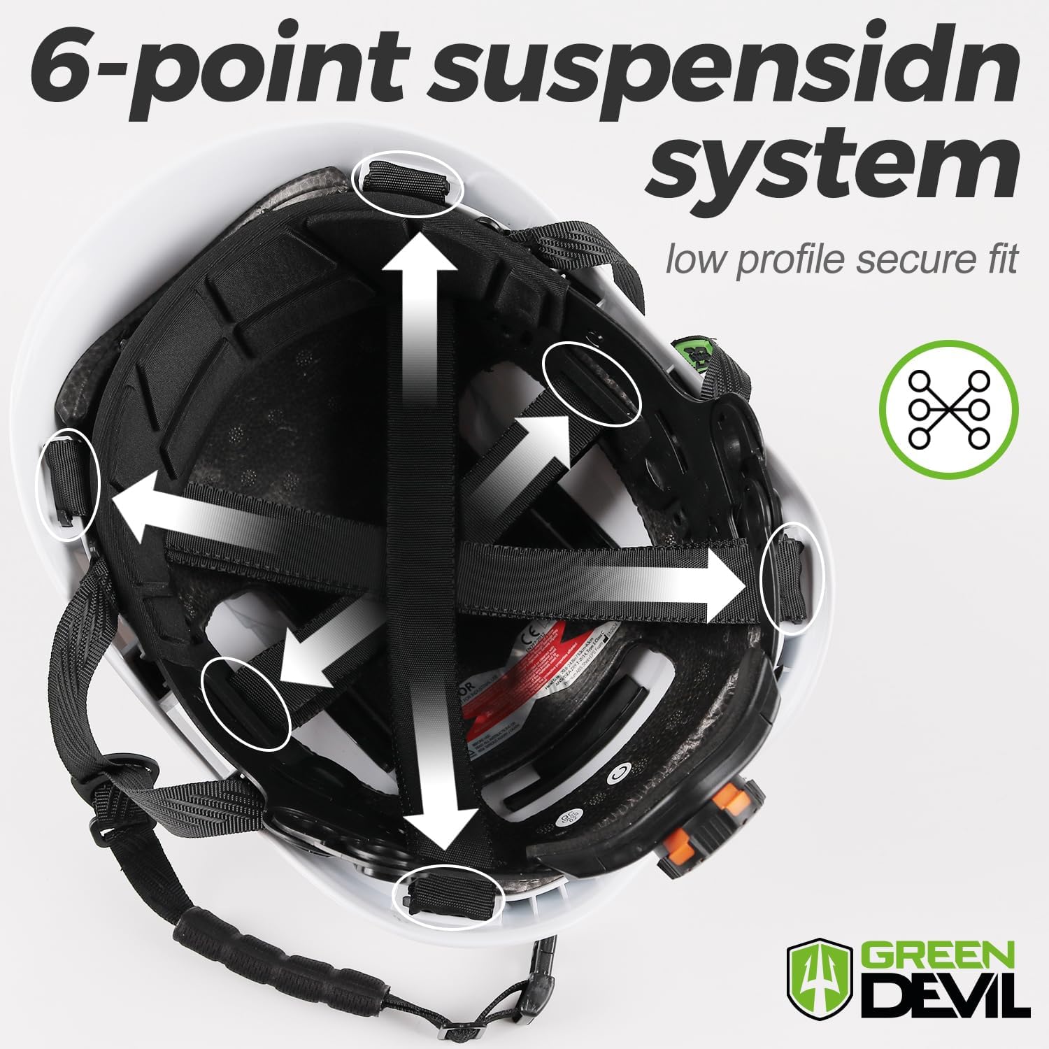 GREEN DEVIL X-Armor Series Hard Hat Vented ABS Work Hardhat for Men Women ANSI Z89.1 Approved Cascos De Construccion Safety Helmet Ideal for Industrial & Construction - Image 2