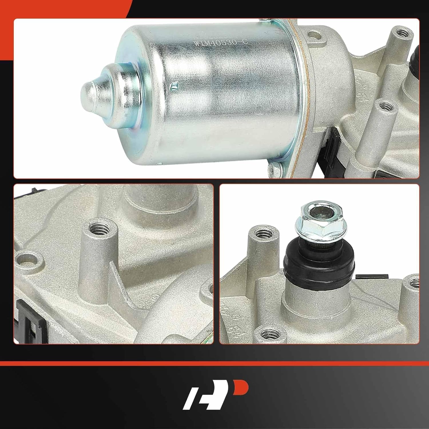 A-Premium Front Windshield Wiper Motor Compatible with Lexus HS250h, LS460, LS460L, LS600h L, RX350, RX450h & Toyota Prius, Prius Plug In & Mazda CX-9 & Suzuki Grand Vitara & Mitsubishi Eclipse, 5-Pin