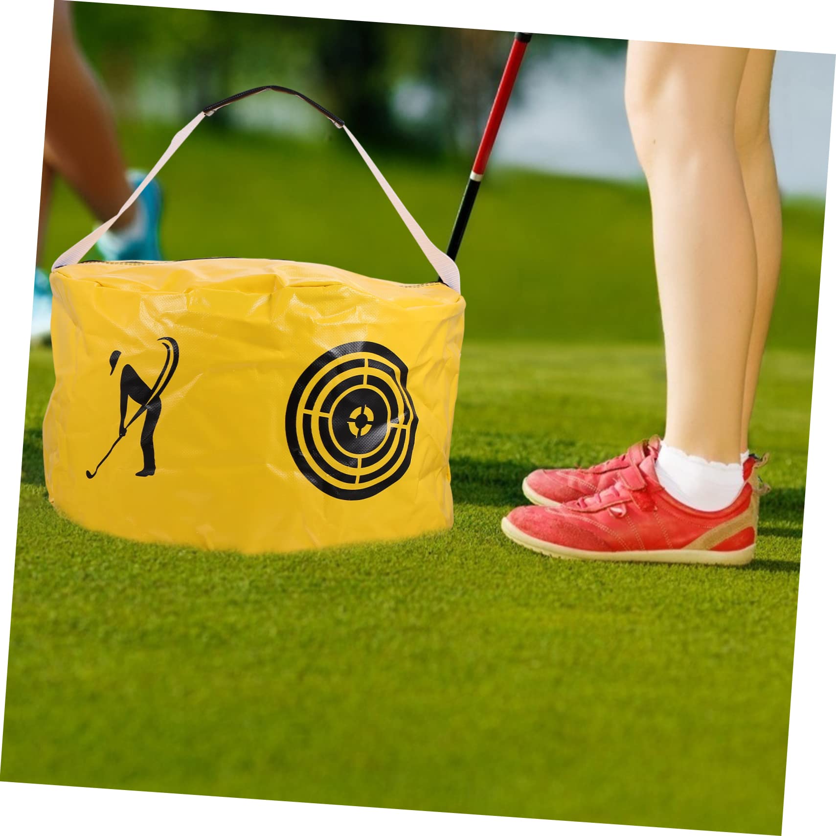 HEMOTON Borsa da Allenamento Swing Golf PVC Gialla per Pratica Potenza