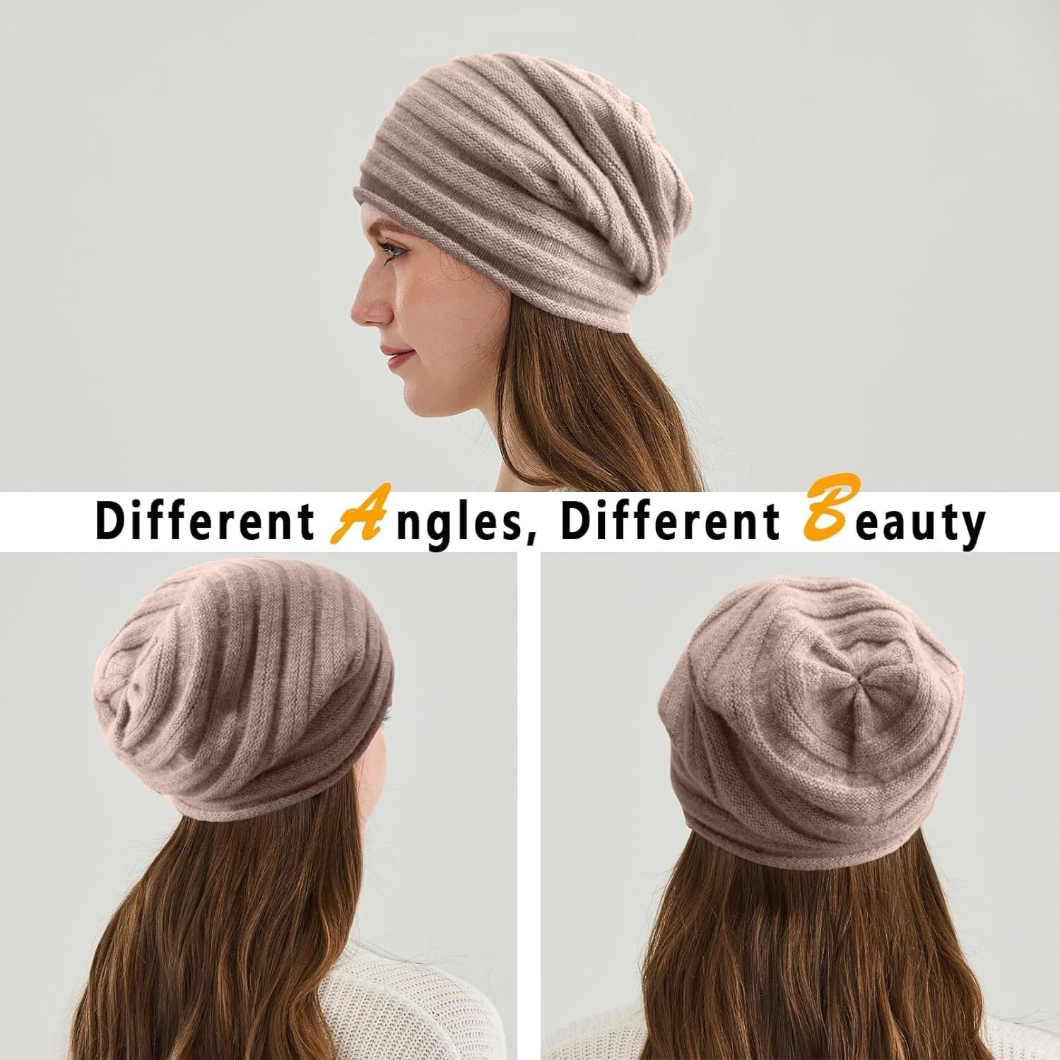 Zimowe Czapki Czapki Damskie Miękkie, Lekkie Zimowe Dla Kobiet Ciepła Wełniana Czapka Typu Beanie Na Jesień Zimę