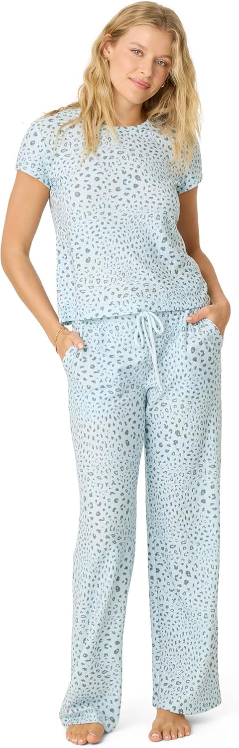 PJ Salvage womens [Amazon Exclusive] Airy Waffle Pajama 2-piece Pj Set