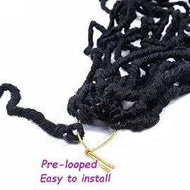 6 Packs 36 Inch Faux Locs Crochet Hair Pre looped Crochet Goddess Loc Hair Braids Soft Locs Crochet Hair for Black Women (36 Inch (Pack of 6), 1B)