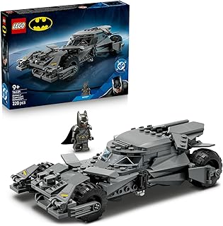 LEGO DC Batman Batman ve Superman Batmobile 76331-9 Yaş ve Üzeri Erkek ve Kız Çocuklar için Kumaş Pelerinli, Zırhlı Hatıra Minifigürü İçeren Yaratıcı Oyuncak Yapım Seti, Hediye Fikri (220 Parça)