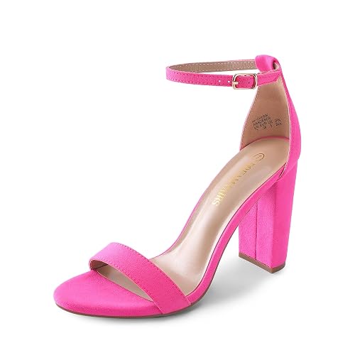 DREAM PAIRS Women's Hi-Chunk High Heel Pump Sandals