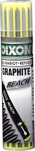 Miniatura 4 de Dixon Alcance industrial lápiz mecánico de agujeros profundos con repuestos de plomo incluidos amarillo 14301