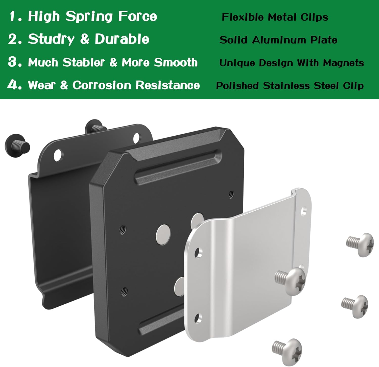 ULIBERMAGNET Drill Holder Belt Clip,Heavy Duty Clip-On Tape Measure Belt Holder,Soild Aluminum Tools Holster with Belt Clip Hook for Cordless Drill,Impact Driver,Tape Measure,Tools with Hanger Clips
