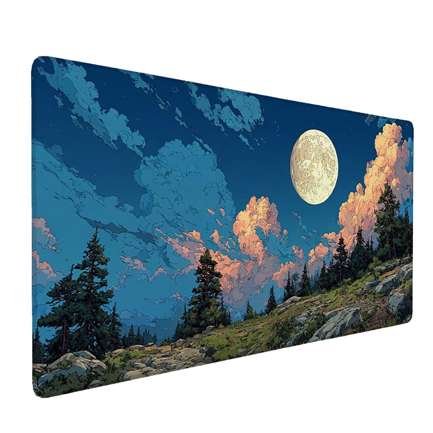 Podkładka pod mysz do gier, 1200 x 600 mm, XXL, duża podkładka pod mysz do gier, antypoślizgowa, wodoodporna, rozszerzona XXL długa klawiatura, akcesoria biurowe, do gier, komputera, komputera