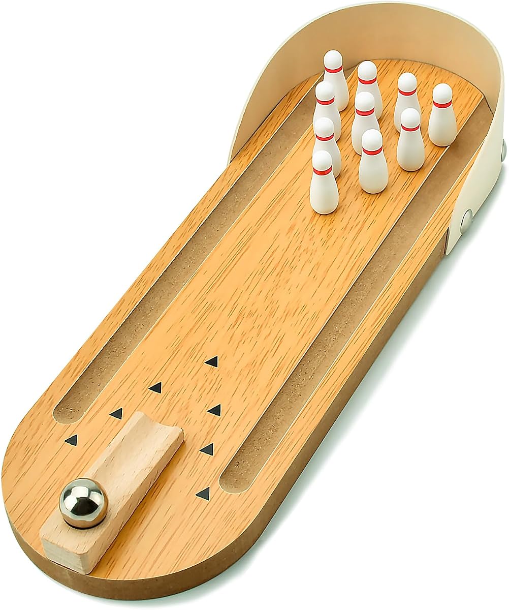 Mini juego de bolos de mesa, regalos de elefante blanco para adultos, adolescentes y niños