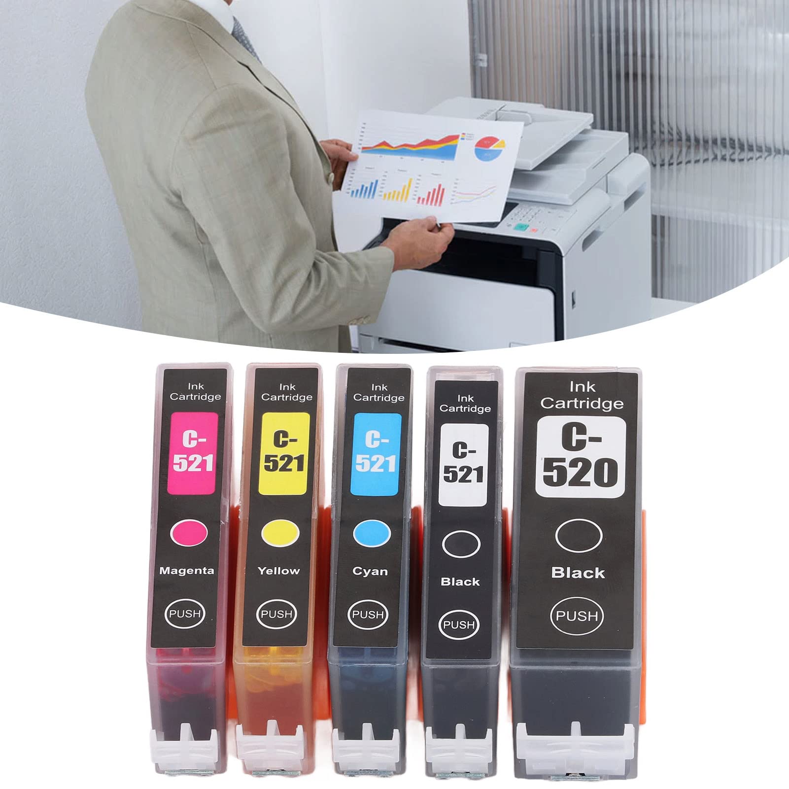3x XXL Druckerpatronen Gelb CLI-521Y – Kompatibel Mit Canon PIXMA IP/MP/MX Serie