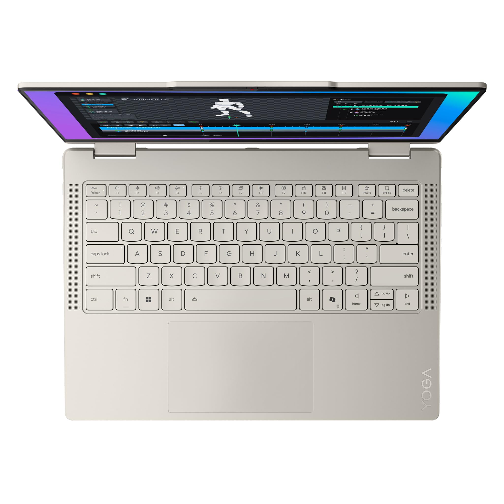 Lenovo Yoga 7 2-in-1 Laptop, Intel Core Ultra 5 226V, 16 GB LPDDR5 RAM, 2 TB PCIe SSD, 14" WUXGA OLED Multitouch Display, Yoga Stift (Seashell) Deutsches Tastatur-Layout, W11 Home, Seashell