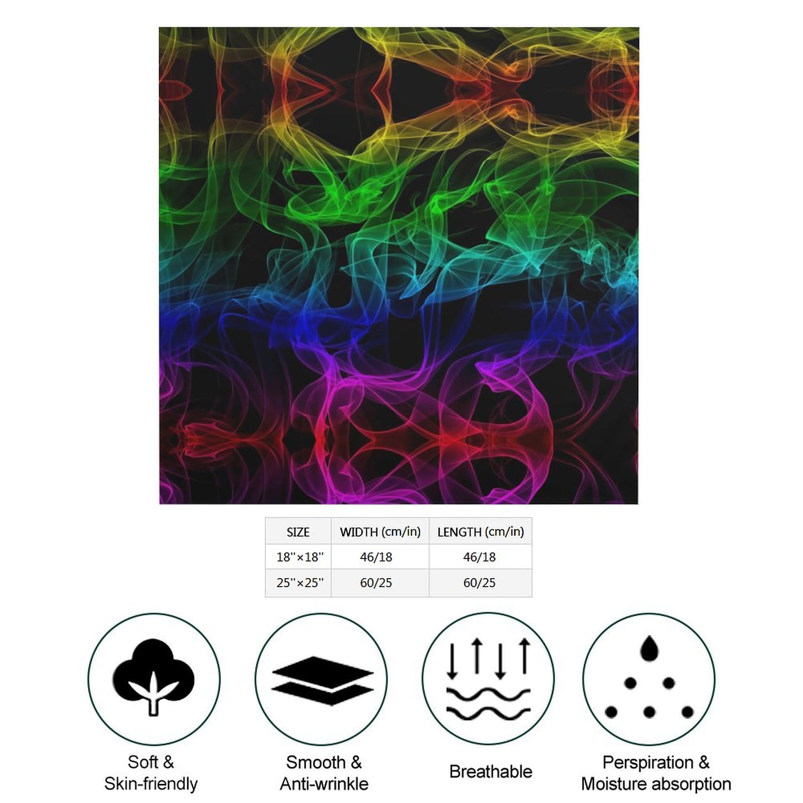 Csemeie Glow in Dark Splatter Neon (7) Bandana Hair Scarf Headband Adjustable Neckerchief for Men Women Decor