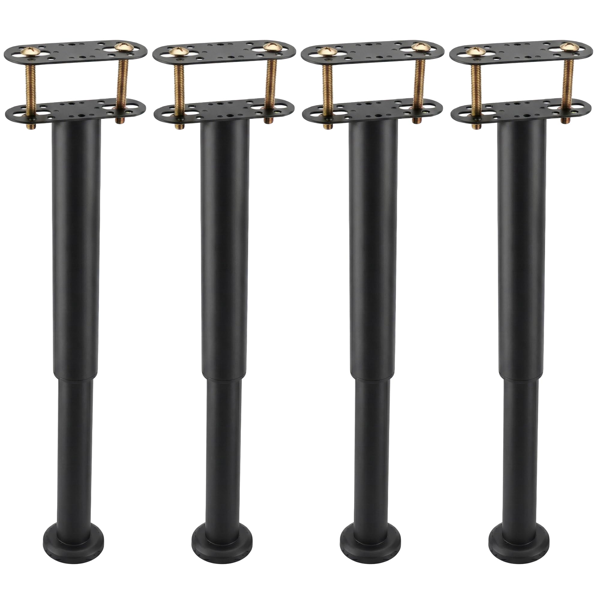ERMWALR Bed Legs Adjustable, 4Pack Heavy Duty Centre Frame Bed Support Leg Non Slip Base with Screws,Metal Bed Frame Support Replacement for Beds,Sofa,Table,Chairs,Cabinets (25-44cm/10-17in)