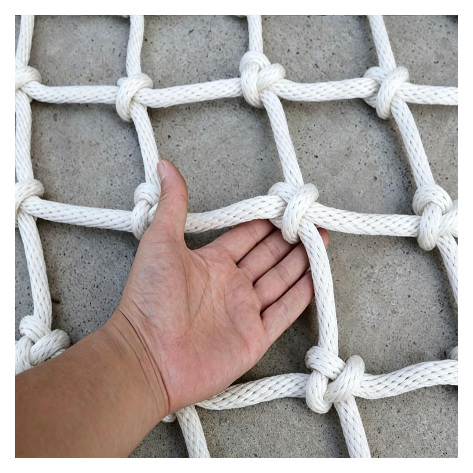 Rope net Foldable white netting garden fence mesh On shelves, at the beach, on the terrace(2x3m/6.56x9.84ft)
