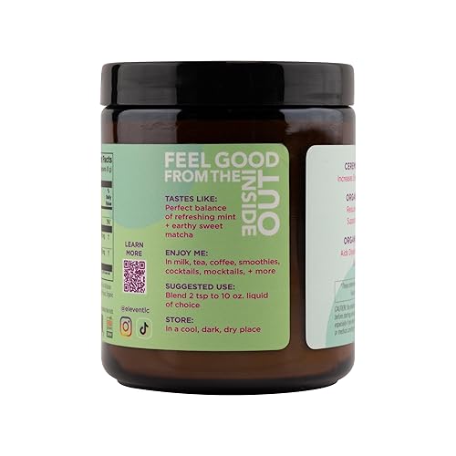Miniatura 4 de eleven TLC  Mezcla de bebida japonesa matcha matcha premium de lavanda menta  Energía tranquila  L'teanina  Vegano  Apto para dieta cetogénica  21