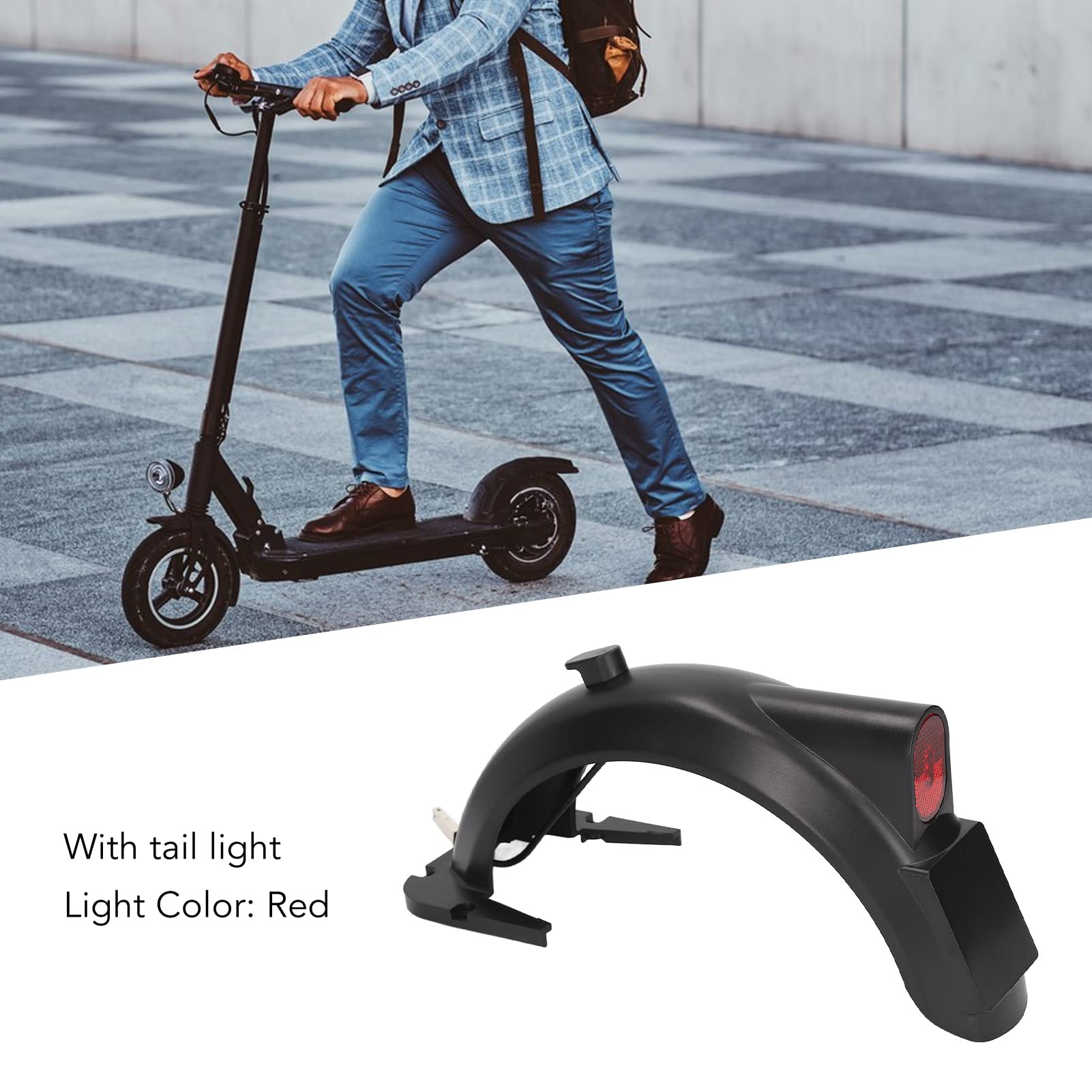 Garde-boue arrière universel en ABS de rechange avec feu arrière, pour scooter électrique MAX G30