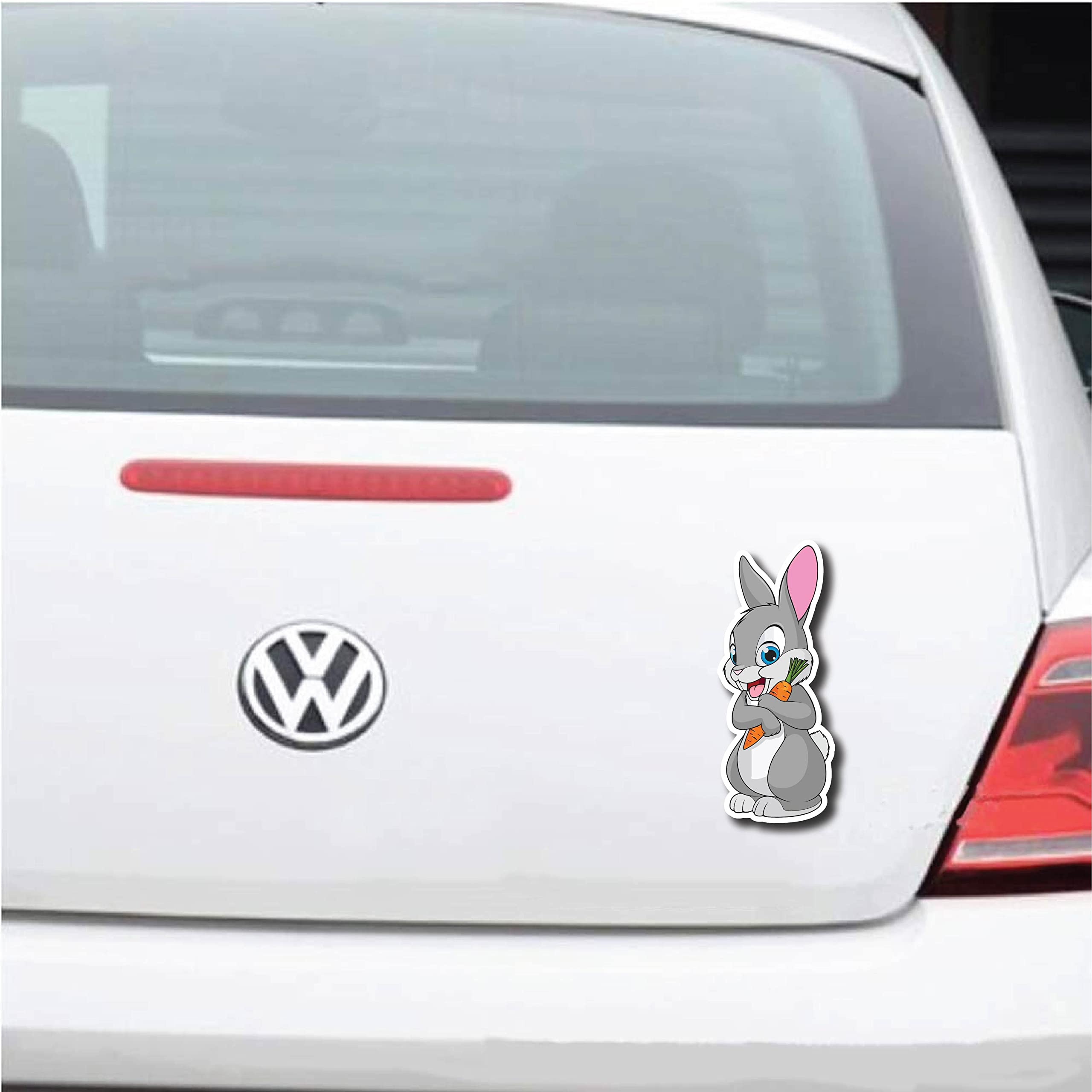 woopme® Bunny Rabbit Stickers for Laptop Car Printed Multicolor