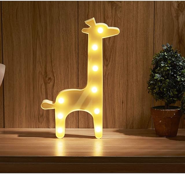 Giraffe Marquee Night Light for Kids Room Lamp Giraffe Neon Sign for Children Bedroom Christmas (Giraffe Light)