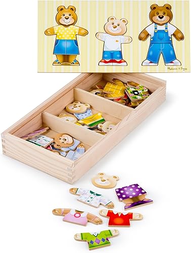 Miniatura 9 de melissa & doug rompecabezas de combinar ropa de madera familia de osos, Versión estándar, Multicolor