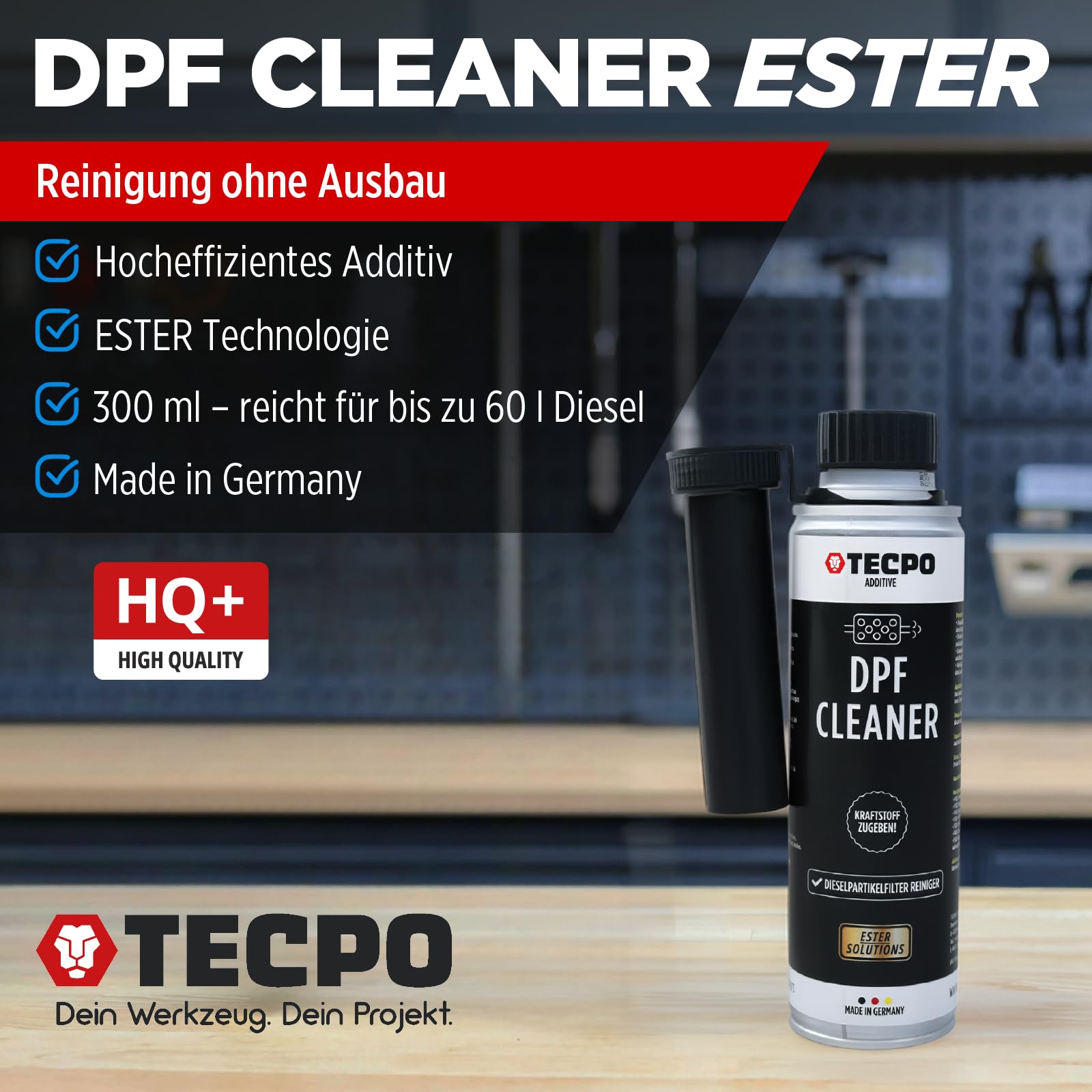 TECPO 12x Partikelfilter Reiniger Diesel DPF, 300ml DPF Diesel Reiniger Additiv Zusatz Kraftstoffzusatz Dieselpartikelfilter Reiniger Dieselkraftstoffadditiv (12er-Pack)
