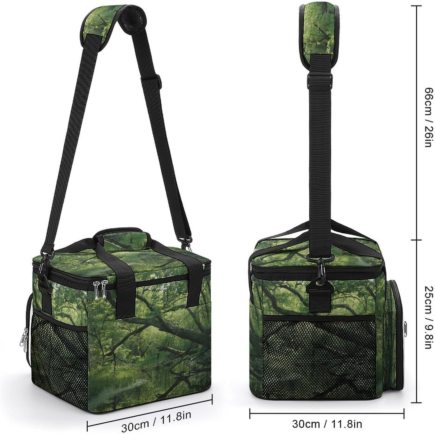 Insulated Cooler Bag, an Ancient Swamp Printed Portable Carrying Ice Chest, Portable Ice Chest Box is Suitable for Shopping, Camping, Work, Picnicking, Beach