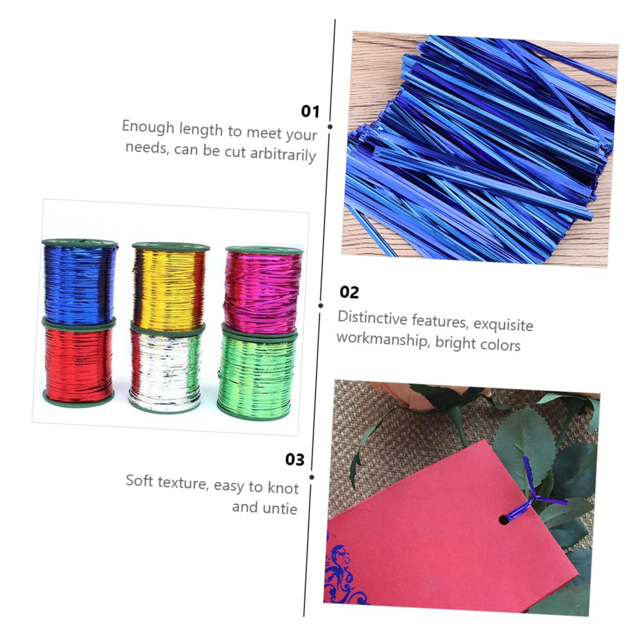 Operitacx 3rouleaux Ruban De Satin pour Décorations Mètres pour Décoration De Gâteaux Et Événements De