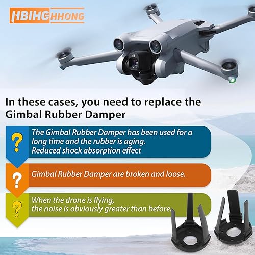 Miniatura 9 de Repuesto para DJI Mini 3 Gimbal de absorción de impactos de goma para DJI Mini 3 Pro Damper Gimbal Cámara Amortiguador Drones Accesorios Piezas con
