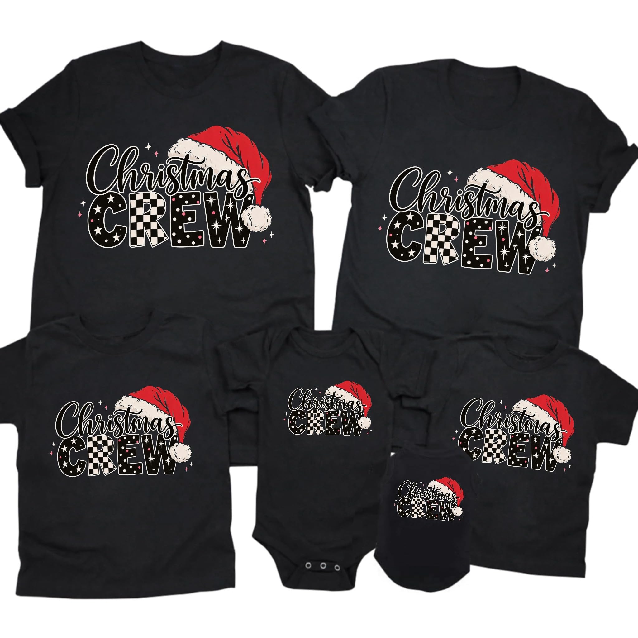 CONTEANER Merry Christmas Family Shirt,Matching Couples Xmas Graphic Tops