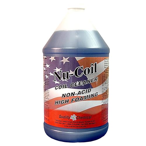 Quality Chemical Nu-Coil - Limpiador de bobina de condensador alcalino concentrado/de grado profesional para unidad de CA/limpiador de bobina de CA,