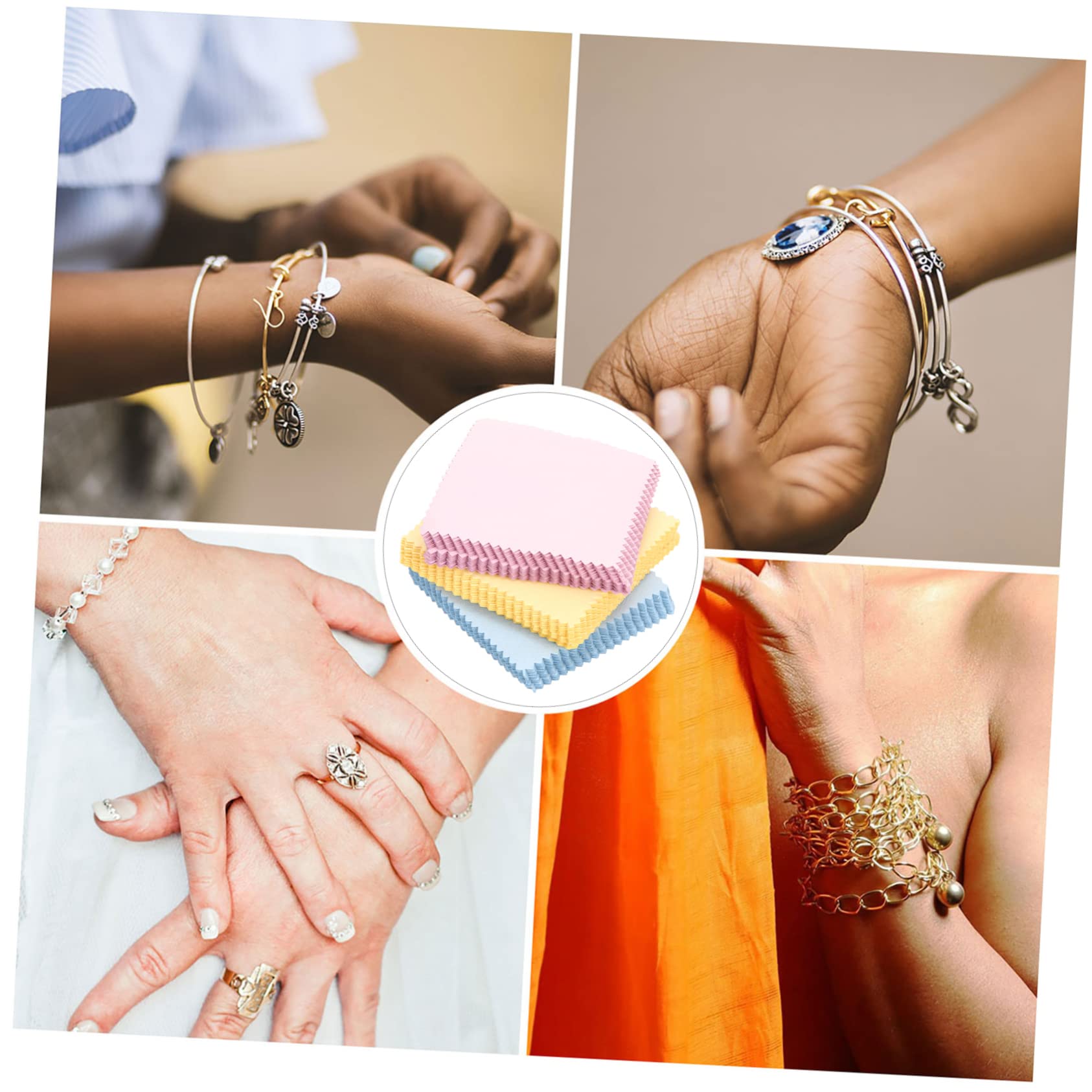 5 Panni Per Pulizia Gioielli In Argento - Microfibra Per Occhiali E Lenti - Foto 5