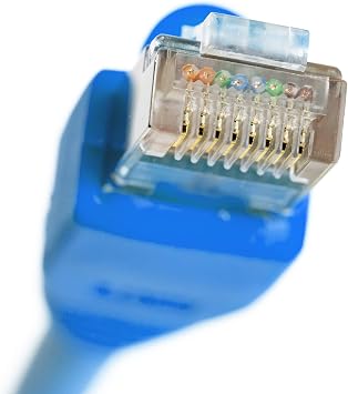 NTW Cat6 Ethernet Cable Shielded 5 FT Blue Plated RJ45 Connector Internet LAN Wire Cable Cord for Modem Router PC Mac Laptop PS2 PS3 PS4 Xbox 360 Patch Panel Faster Than Cat5 Cat5e (Model: 345-S6-005BL)