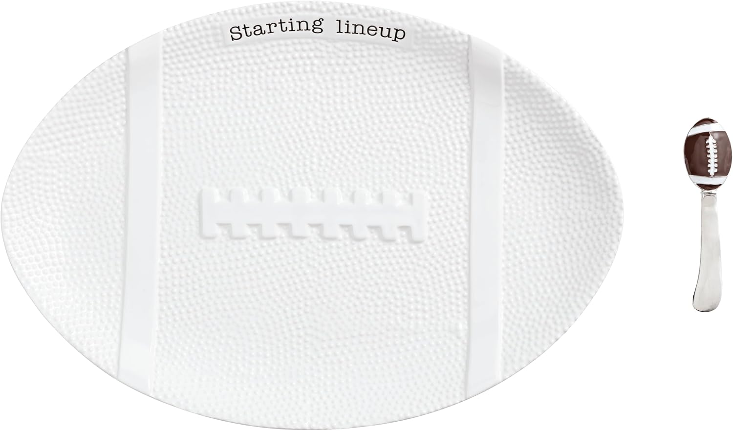 Mud Pie Figural Football Platter with Football Spreader