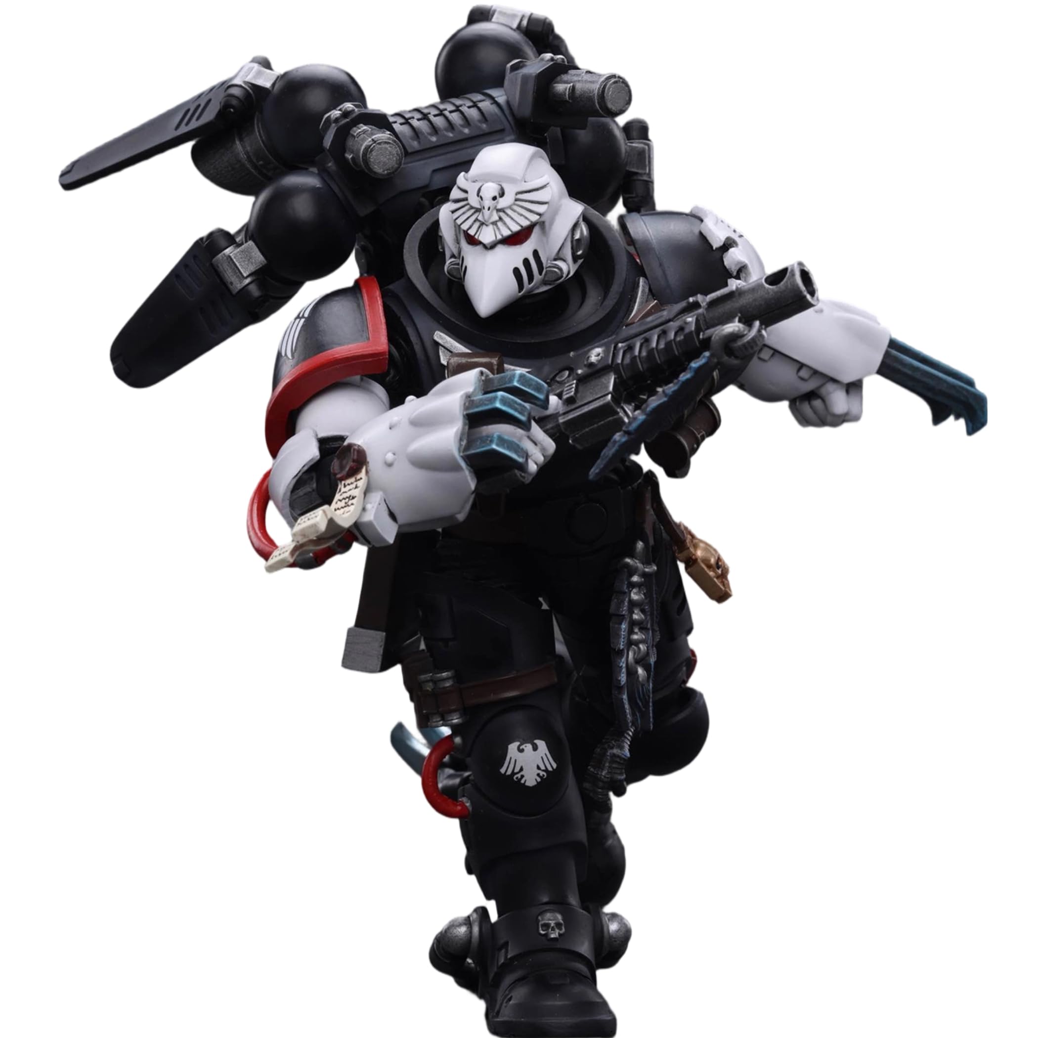 JOYTOY Raven Guard Warhammer 40K 1/18 Action Figures Raven Guard Chapter Master Kayvaan Shrike Collectible Model 4.76Inch
