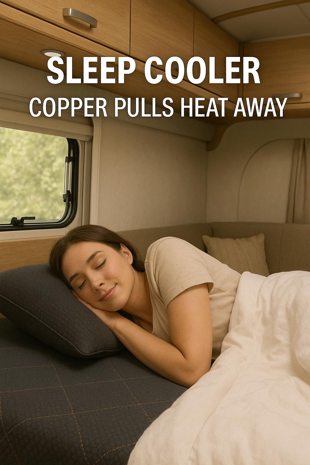 Therapedic 10-inch RV Comfort Series Copper Memory Foam RV Mattress, Copper-Infused Stretch Knit Cover, Cooling, Pressur — product photo