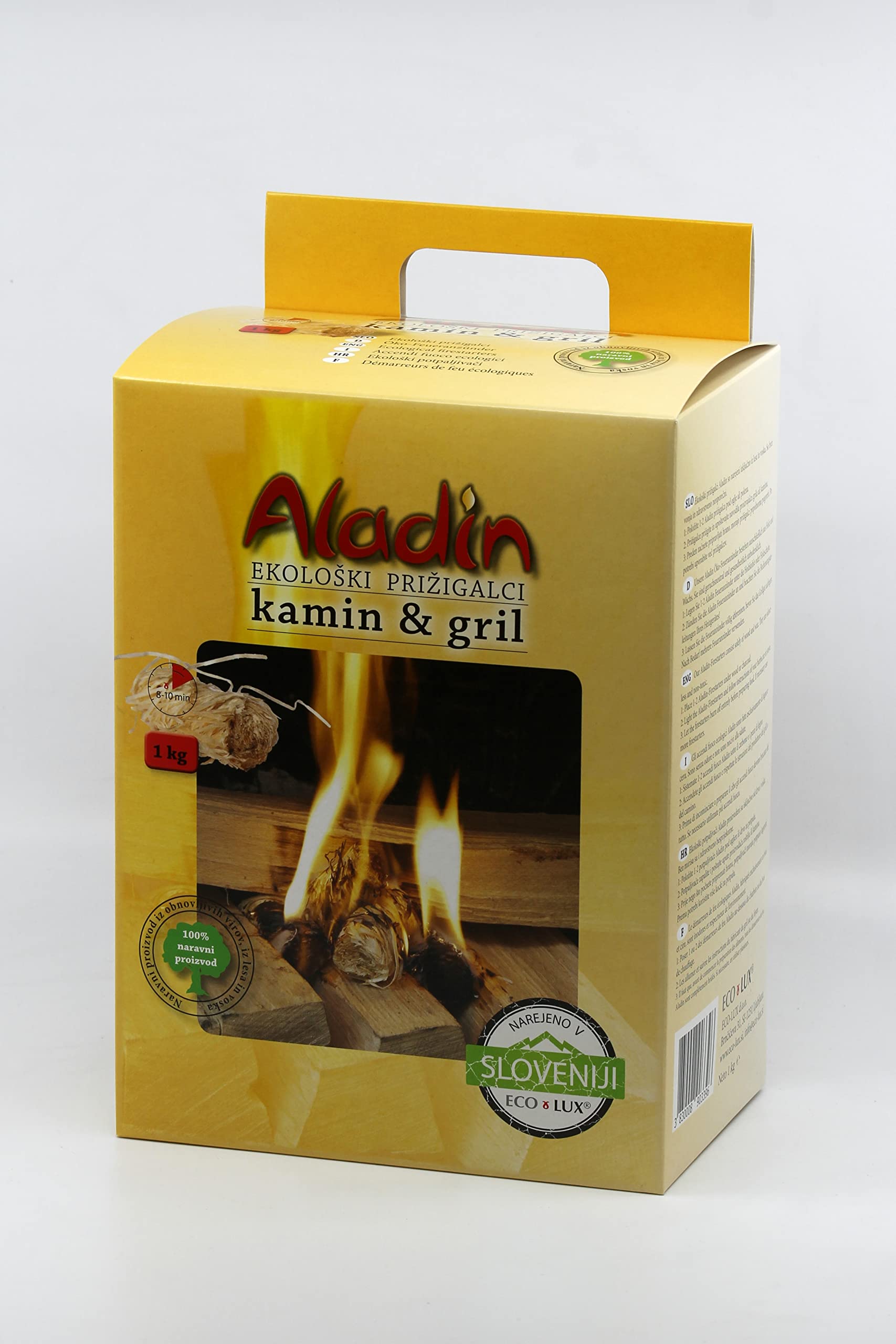 ALAD-PRIZ-1KG-KART Ecological Firestarter, Natural Wood, one Size