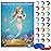 FEPITO Mermaid Party Supplies Pin The Tail on The Mermaid Party Game with 24Pcs Tail Stickers for Kids Birthday Party