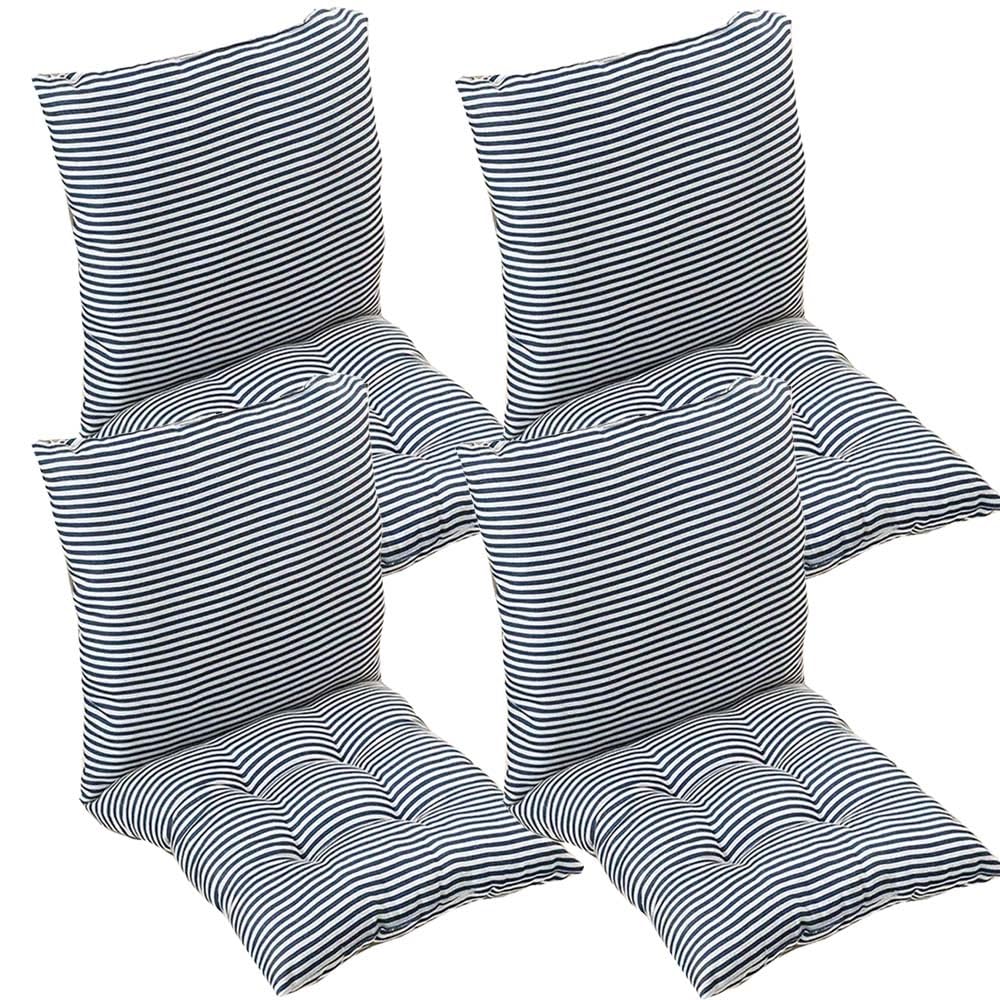 Coussin de Chaise avec Dossier Set de 1/2/4 Coussins d Assise 40x40/45x45/50x50cm Coton Coussin de Siège Exterieur/Interieur Jardin, Chaises de Bureau Coussin de Chaise(#21,40x40cm4pcs)