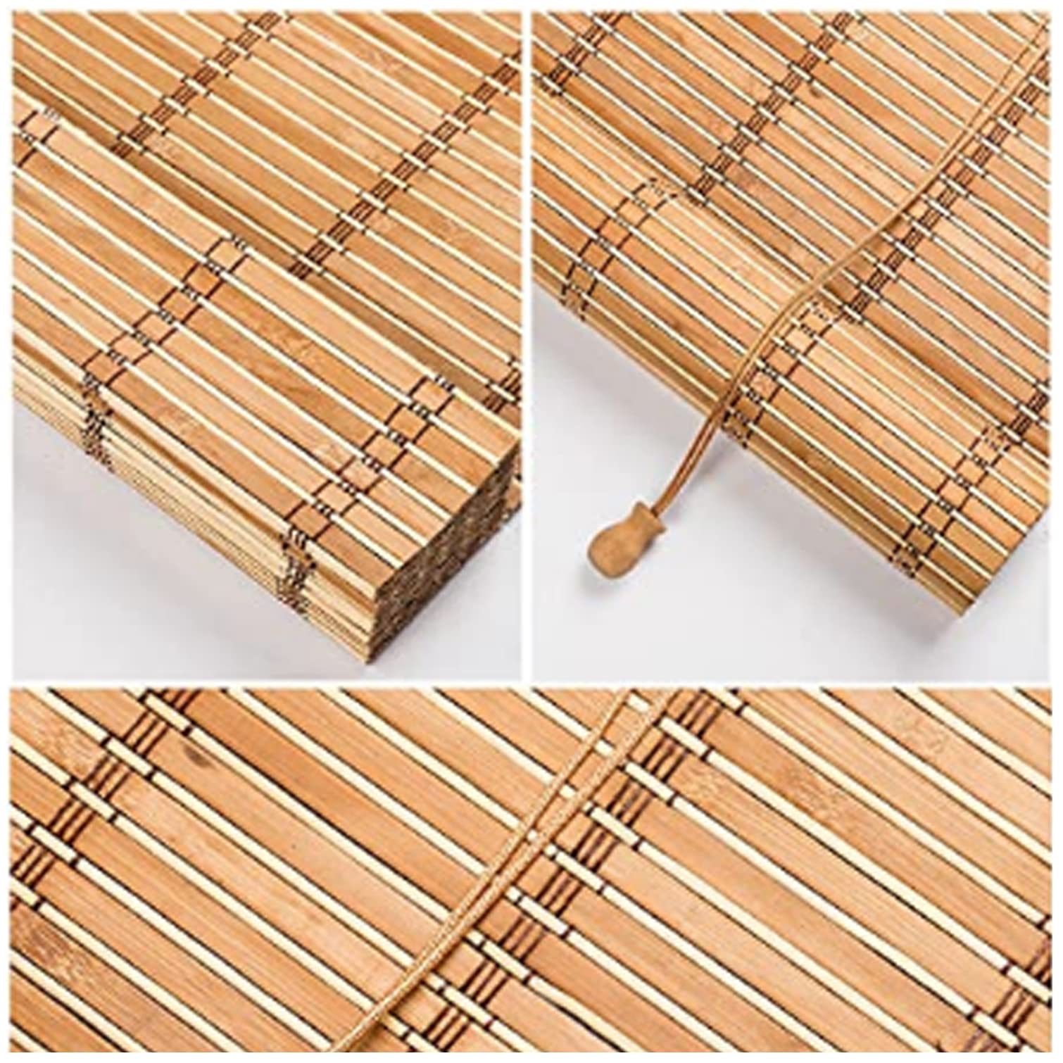 Tende a Rullo in bambù retrò,Tapparella Avvolgibile per Finestre,Tende a Pacchetto,Cortina di bambù Oscuranti,Parasole Privacy per Interno/Esterno Balcone, Larghezza x Altezza (100cm x 270cm)