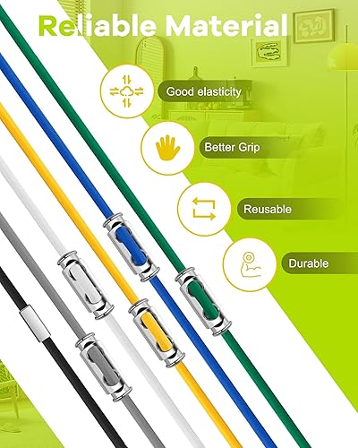 Miniatura 6 de Bandas de cubo de basura con diseño de Lord, bandas de goma ajustables para botes de basura de 8 a 33 galones, bandas multifuncionales, bandas para