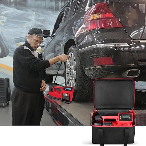 Miniatura 6 de Bolsa de compresor de aire compatible con inflador Milwaukee M18 2848-20, caja de transporte de bomba para accesorios de herramientas Milwaukee,