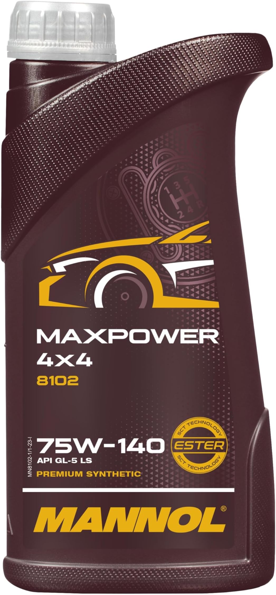 MANNOL 8102 MAX POWER 4 X 4 SAE 75W-140 API GL-5 LS SYNTHETIC GEAR OIL IMPORTED FROM GERMANY 1L