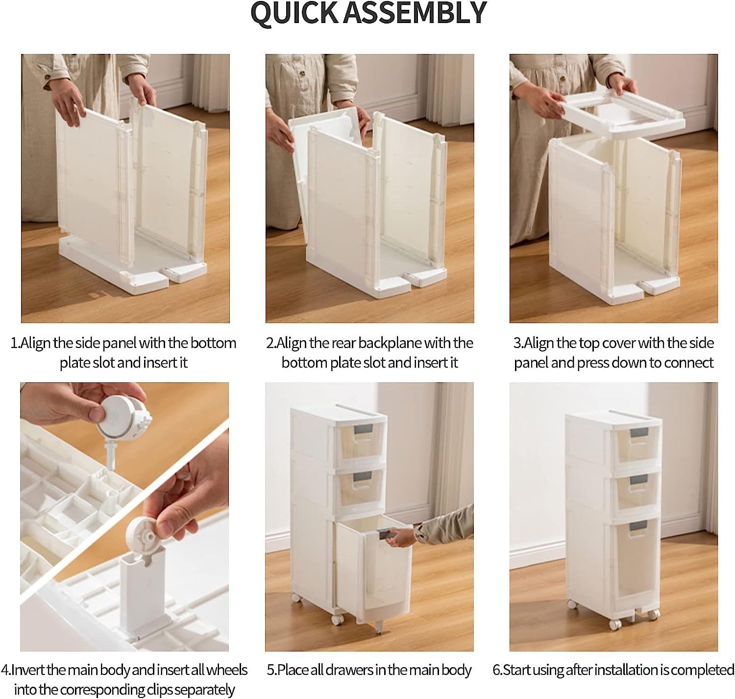 Mueble de baño de 8.3 pulgadas (ancho), organizador de baño, mueble para Papel higiénico, Ideal para cocina, Sala de estar, habitación Infantil o rincón de oficina (blan