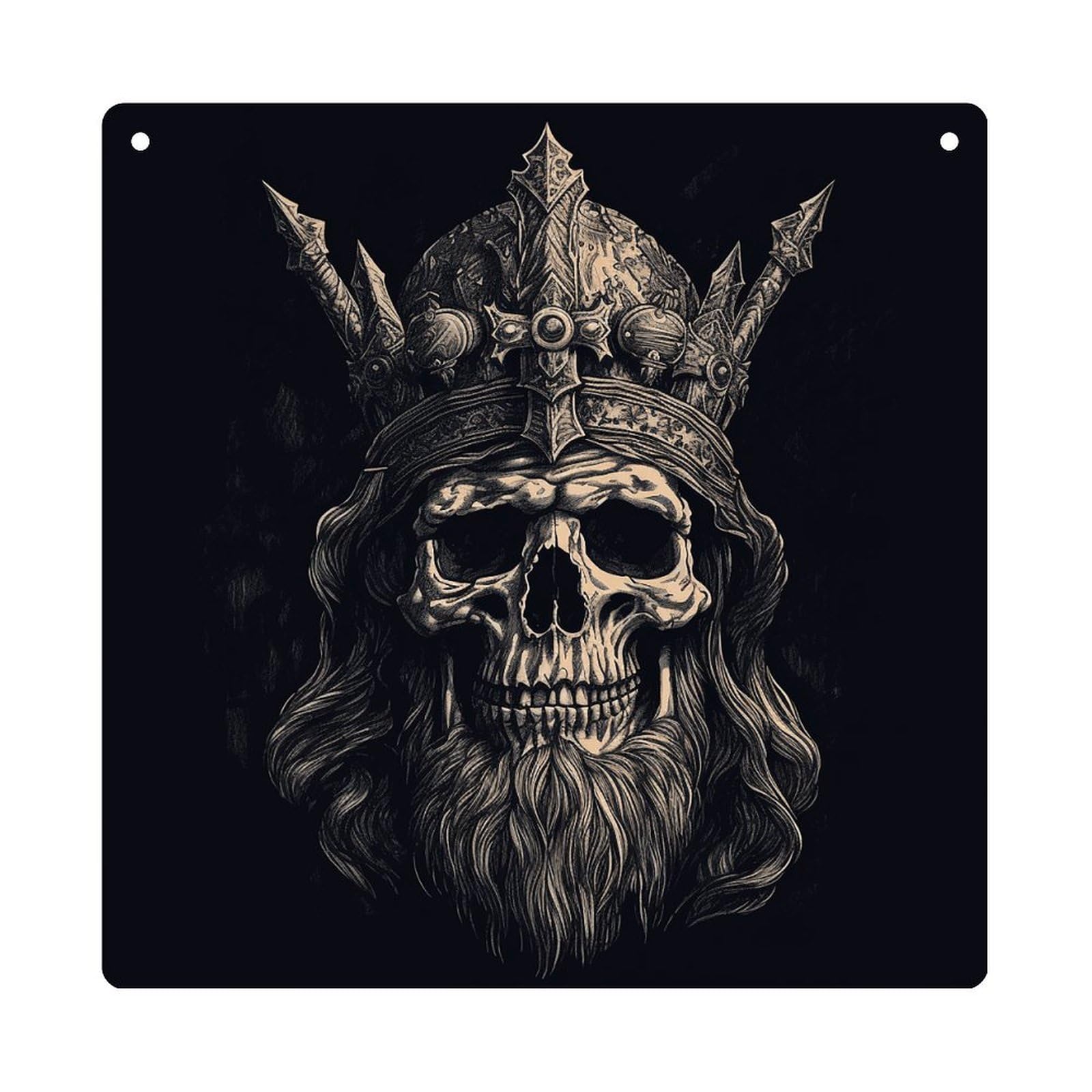 Adfgyerh Style Skull And Ax Hanging Ornaments Window Hanging Modern Acrylic Decor For Living Room Bedroom Dining Room Hallway Office Wall Decor, 8X8 In