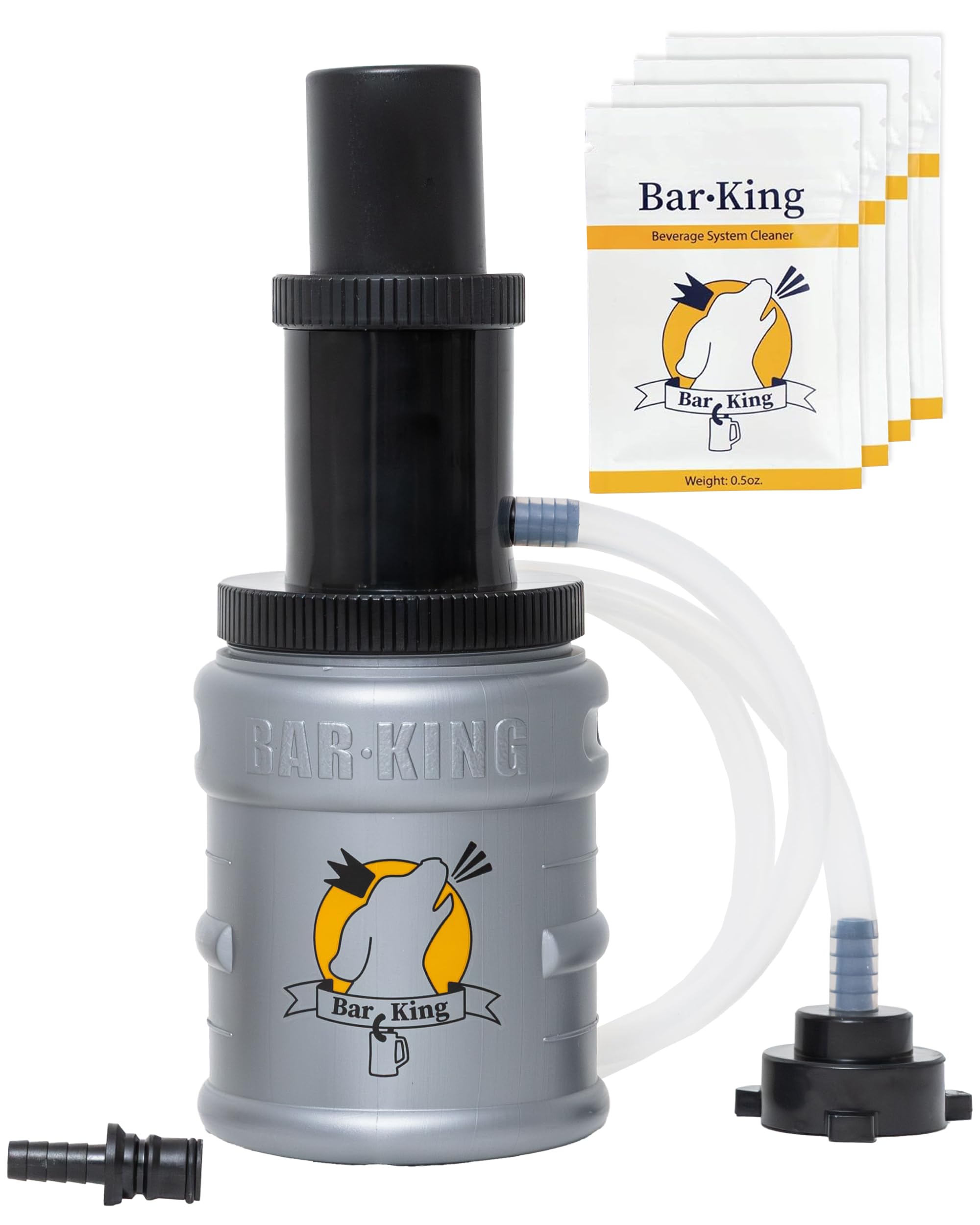 Bar-King Quick-Connect Kegerator Beer Line Cleaning kit. Now Clean Your Beer Lines as Easily as Changing a Keg. (Includes Cleaning Powder)