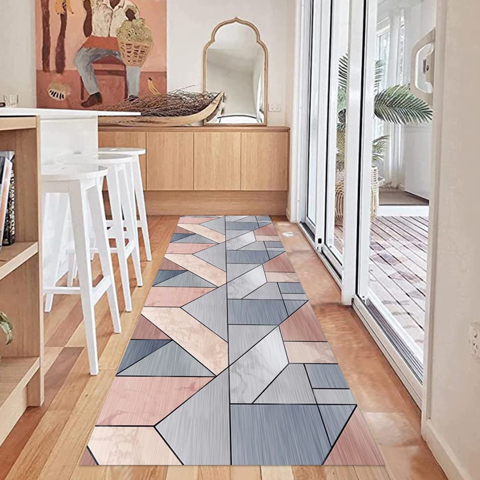 Tapis couloir de passage de haute qualité 70x350 cm tissé serré
